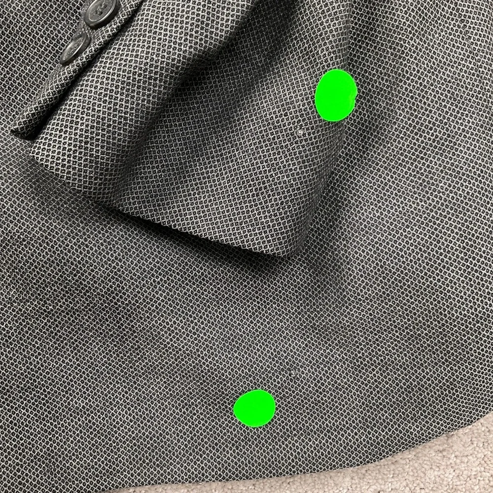 Ferrini Blazer‎ Mens 40R Gray Diamond Double Breasted Wool Blend Suit Jacket